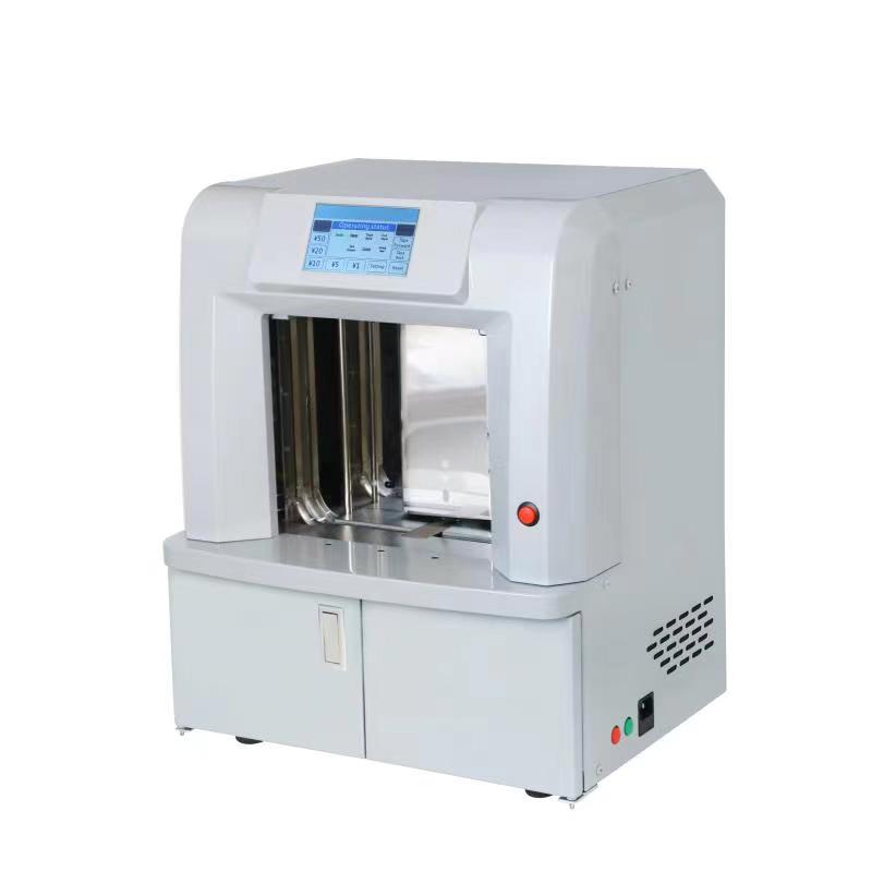RJ-S26 Auto Compact Bundle Banknotes Strapping Machine – Triple Cross Strapping for Banks